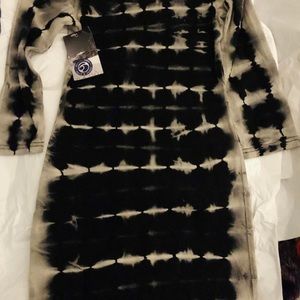 Black Tie-Dyed mini dress